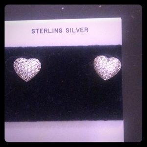 Sterling silver heart earrings